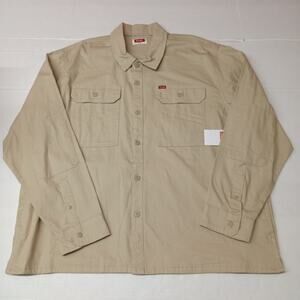Wrangler Jacket Overshirt Outdoor Workwear Shacket Size 2XL XXL Beige NWT